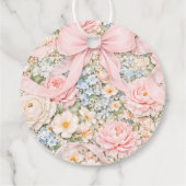 Baby in Bloom Blush Pink Bow Thank You フェイバータグ (裏面)