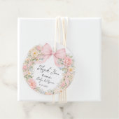 Baby in Bloom Blush Pink Bow Thank You フェイバータグ (インサイチュ)
