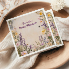 Baby In Bloom Blush Spring Floral Baby Shower スタンダードカクテルナプキン