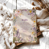 Baby In Bloom Blush Spring Floral Baby Shower 招待状
