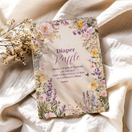 Baby In Bloom Blush Spring Floral Diapper Raffle エンクロージャーカード