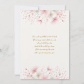 Baby in Bloom Blush Wildflower Baby Shower Girl 招待状 (裏面)