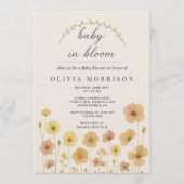 Baby In Bloom Boho Baby Shower  招待状 (正面)