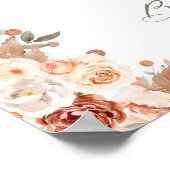 Baby in Bloom Boho Floral Baby Shower Welcome ポスター (角)