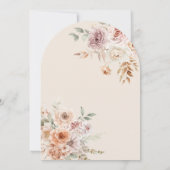 Baby in Bloom Boho Floral Neutral Baby Shower 招待状 (裏面)