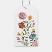 Baby in Bloom Boho Garden Flowers Baby Shower ギフトタグ (裏面)