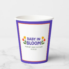 Baby in Bloom Bold Colorful Tulip Chic Baby Shower 紙コップ