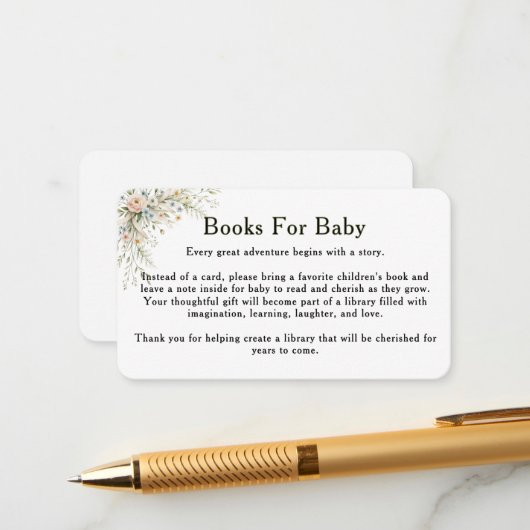 Baby In Bloom Books for Baby 挿入カード エンクロージャーカード (正面/裏面インサイチュ)