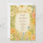 Baby in Bloom Botanical Garden Baby Shower 招待状 (正面)
