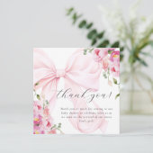 Baby In Bloom Bow Pink サンキューカード (スタンド正面)