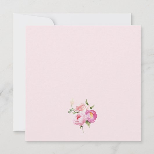 Baby In Bloom Bow Pink サンキューカード (裏面)