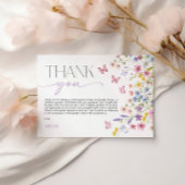 Baby in Bloom Butterfly Baby Shower サンキューカード