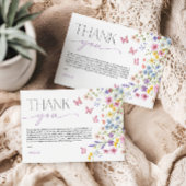 Baby in Bloom Butterfly Baby Shower サンキューカード