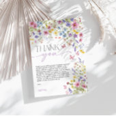 Baby in Bloom Butterfly Baby Shower サンキューカード