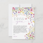Baby in Bloom Butterfly Baby Shower サンキューカード (正面)