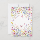 Baby in Bloom Butterfly Baby Shower サンキューカード (裏面)