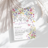 Baby in Bloom Butterfly Baby Shower 招待状