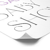 Baby in Bloom Butterfly Baby Shower Welcome ポスター (角)