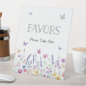 Baby In Bloom Butterfly Garden Baby Shower Favors 台座サイン (インサイチュ)
