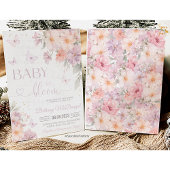 Baby in Bloom Butterfly Wildflower Baby Shower  招待状