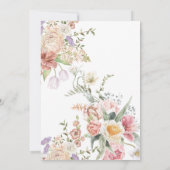 Baby in bloom chic garden wildflowers Baby shower 招待状 (裏面)