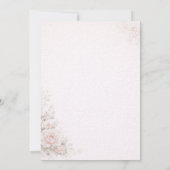 Baby in Bloom Clothesline Pink Bow Baby Shower 招待状 (裏面)