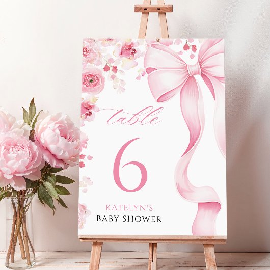 Baby in Bloom Coquette Table Numbers テーブルナンバー