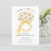 Baby in Bloom Daisy Baby Shower Invitation 招待状 (スタンド正面)