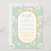 Baby in Bloom Daisy Spring Baby Shower 招待状 (正面)