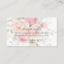 Baby in bloom diaper raffle baby shower game エンクロージャーカード