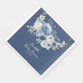 Baby In Bloom Elegant Blue Flowers Baby Shower (コーナー)