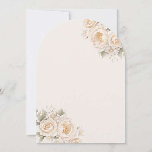 Baby in Bloom Elegant Bow Baby Shower 招待状 (裏面)