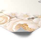 Baby in Bloom Elegant Bow Baby Shower Welcome ポスター (角)