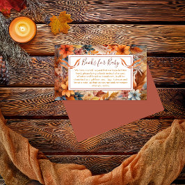 Baby in Bloom Fall Floral Shower Books for Baby エンクロージャーカード