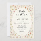 Baby In Bloom Floral Baby Shower 招待状 (正面)