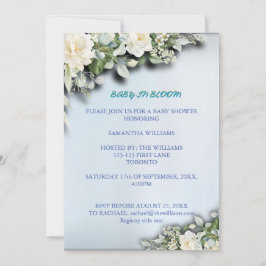 Baby in Bloom Floral Baby Shower Invitation 招待状