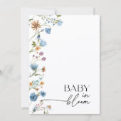 Baby in Bloom Floral Baby Shower Invitation 招待状 (裏面)