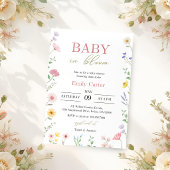 Baby in Bloom Floral Baby Shower Invitation 招待状