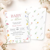 Baby in Bloom Floral Baby Shower Invitation 招待状