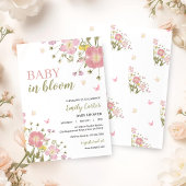 Baby in Bloom Floral Baby Shower Invitation 招待状