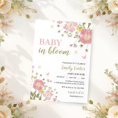 Baby in Bloom Floral Baby Shower Invitation 招待状