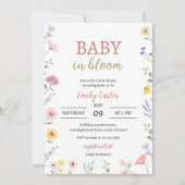 Baby in Bloom Floral Baby Shower Invitation 招待状 (正面)