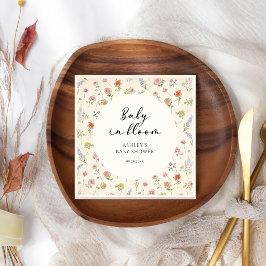 Baby In Bloom Floral Baby Shower Napkins スタンダードカクテルナプキン