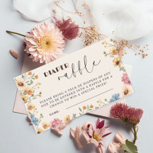 Baby in Bloom Floral Baby Shower Nappy Raffle