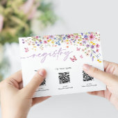 Baby in Bloom Floral Baby Shower Registry Card エンクロージャーカード
