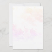 Baby in Bloom Floral Blush pink gold Baby Shower 招待状 (裏面)