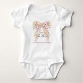Baby in bloom Floral Bow Girl Baby Shower  ベビーボディスーツ