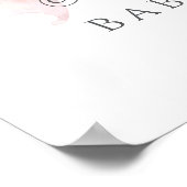 Baby in bloom Floral Bow Girl Baby Shower  ポスター (角)