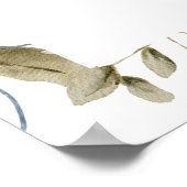 Baby in Bloom Floral Clothesline Baby Shower ポスター (角)