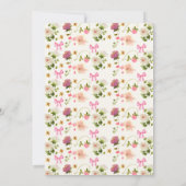 Baby in Bloom Floral girl Baby Shower 招待状 (裏面)